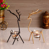 eCraftIndia Set of 2 Deer Shape Decorative Handcrafted Metal Tea Light Holder